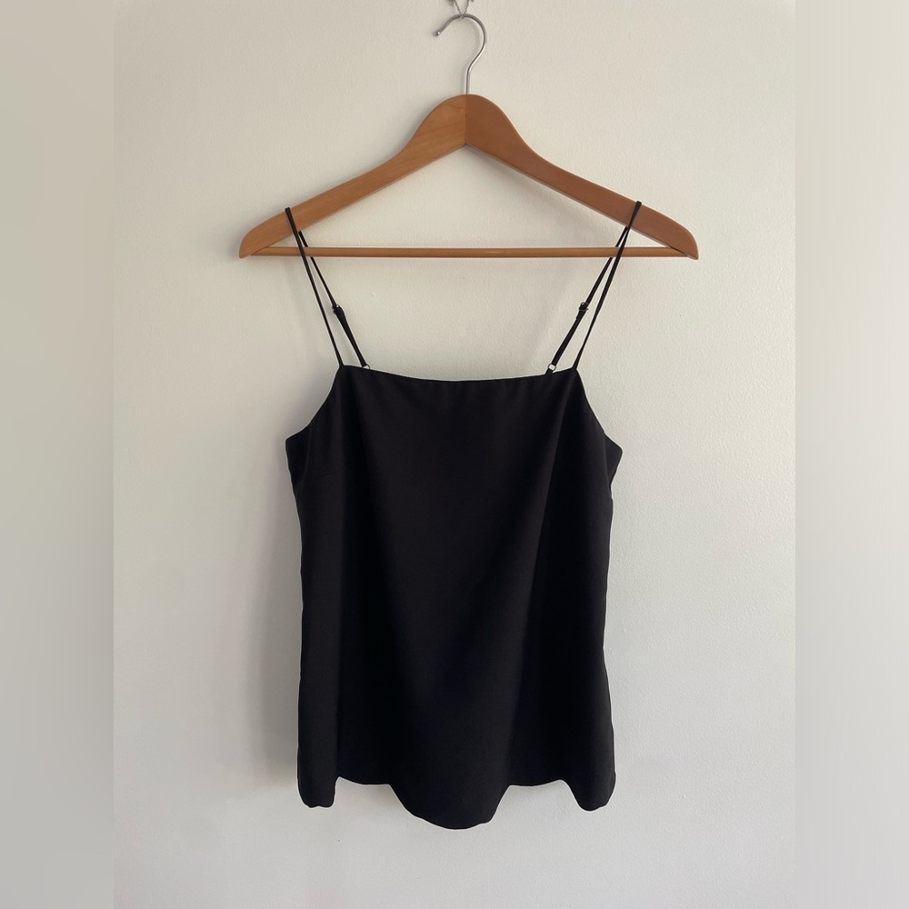 NWOT J. Crew Black Scallop Hem Blouse